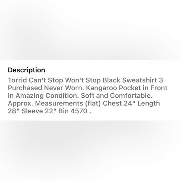 NWT! Torrid Active Size 3 CAN'T STOP BLACK COLD SHOULDER SWEATSHIRT - Picture 9 of 9